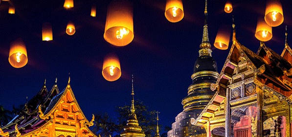 Himmellaternfest in Thailand