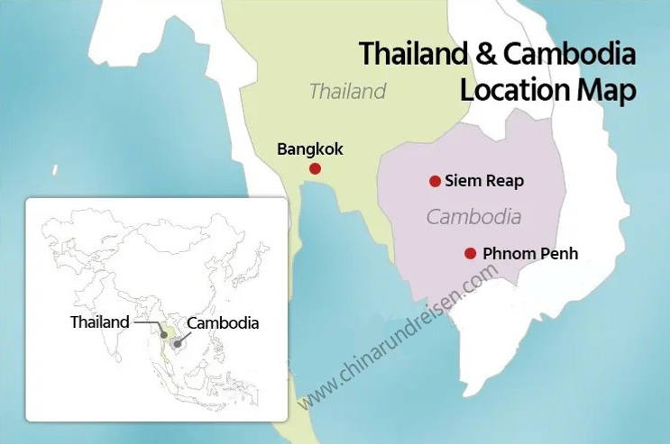 Thailand Kambodscha Reiseroute