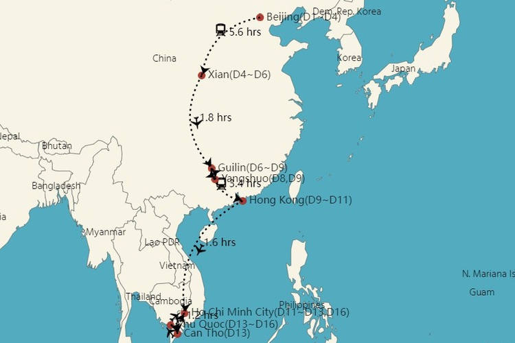 China und Vietnam Rundreise 2 Wochen