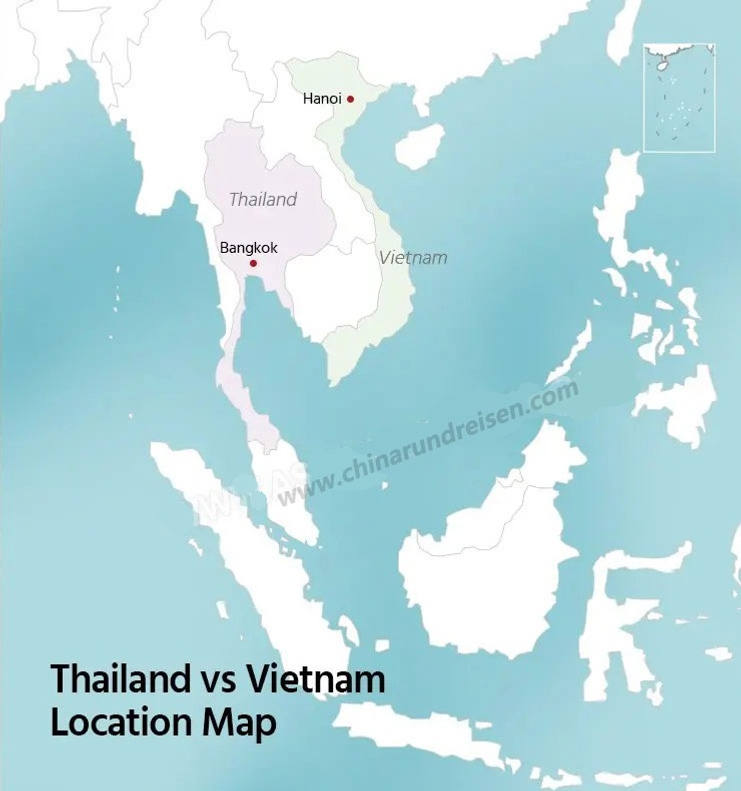 vietnam und Thailand Karte