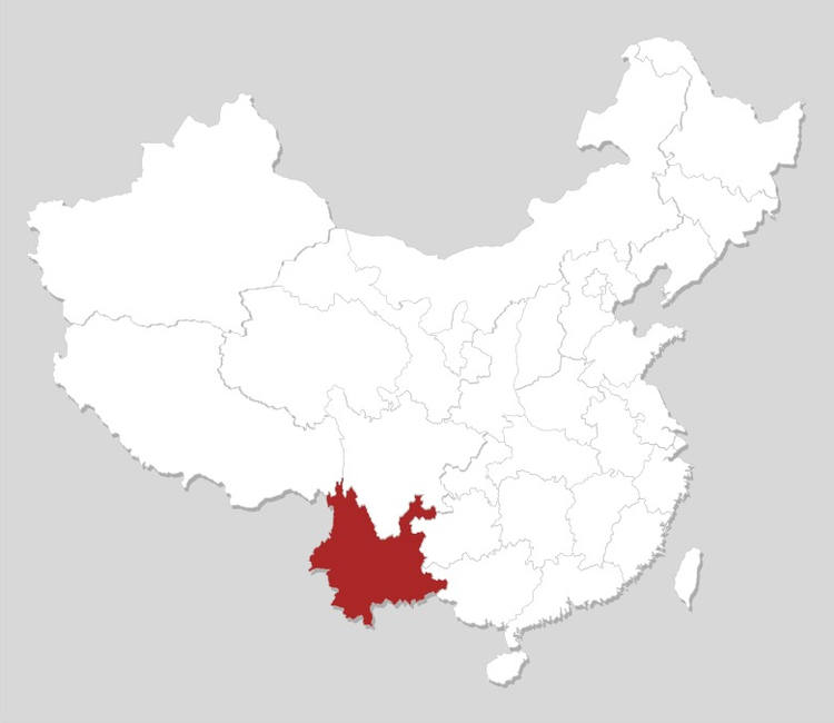 Yunnan Landkarte