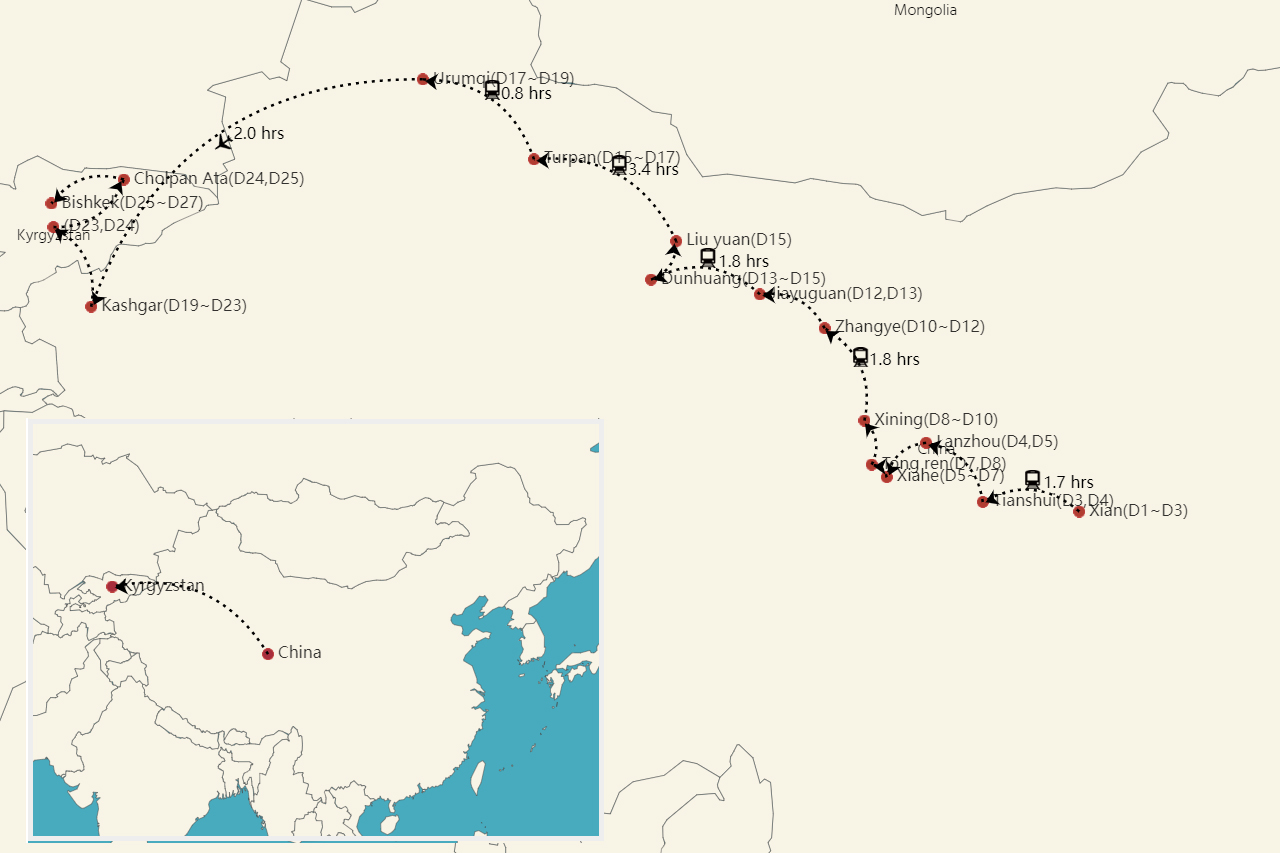 Seidenstraße Rundreise 2023: 4 Wochen in China und Kirgistan