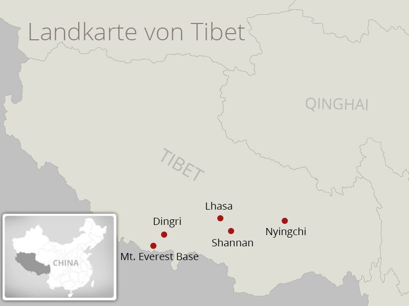 Tibet Landkarte